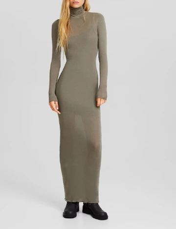Rochie lunga Bershka, kaki