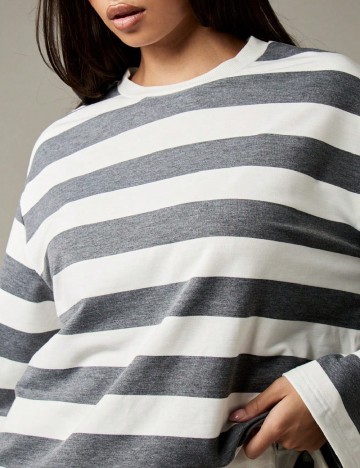 Bluza Missguided, alb/gri