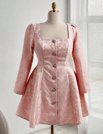 Rochie scurta SHEIN CURVE, roz