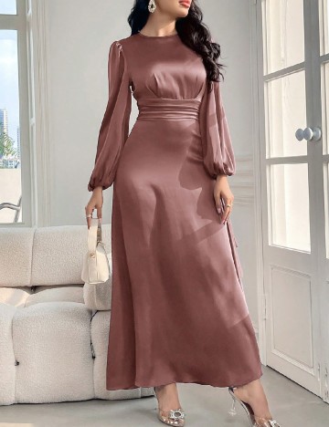 
						Rochie lunga SHEIN, roz pudra