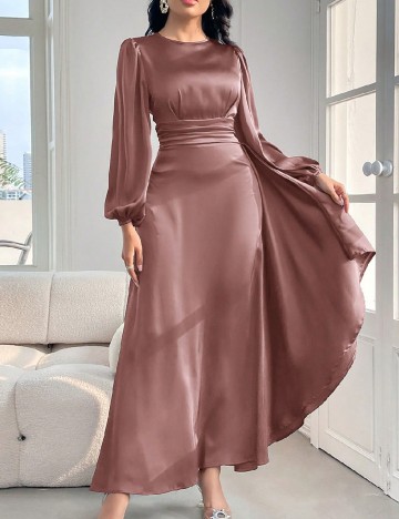 Rochie lunga SHEIN, roz pudra