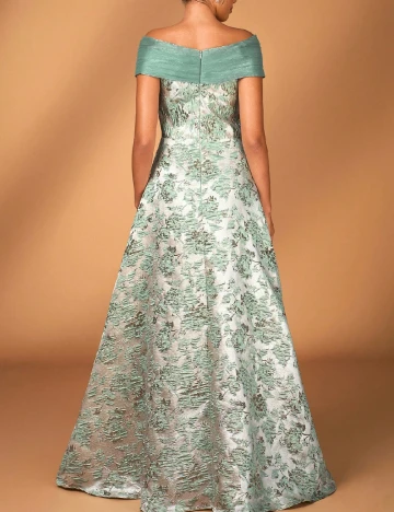 Rochie lunga SHEIN, verde/gri