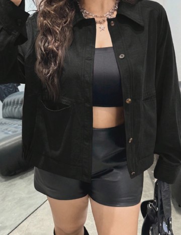 Jacheta SHEIN CURVE, negru