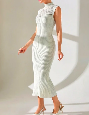 Rochie medie SHEIN, ecru