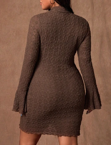 Rochie scurta SHEIN CURVE, maro