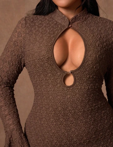 Rochie scurta SHEIN CURVE, maro