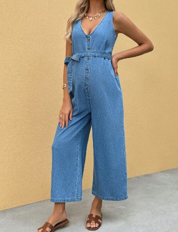 Salopeta SHEIN Maternity, albastru