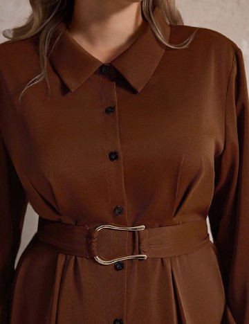 Rochie medie SHEIN CURVE, maro