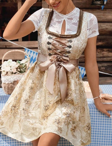 Rochie scurta SHEIN, crem