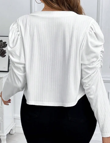 Bolero SHEIN CURVE, alb