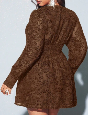 Rochie scurta SHEIN CURVE, maro