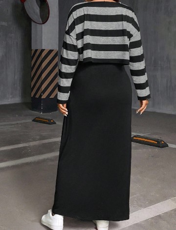 Set bluza si rochie SHEIN CURVE, negru