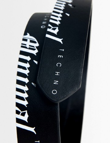 Curea Bershka, negru/alb