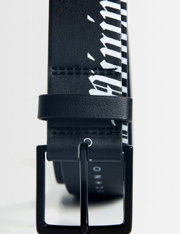 Curea Bershka, negru/alb
