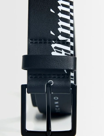 Curea Bershka, negru/alb