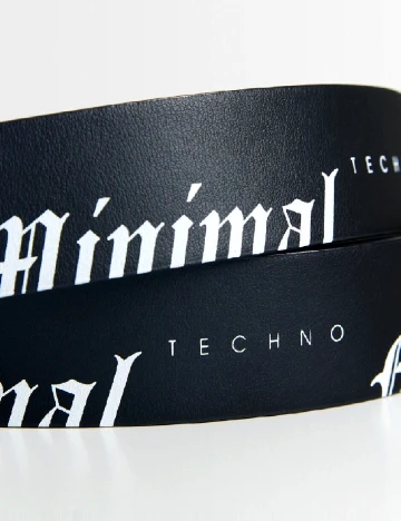 Curea Bershka, negru/alb