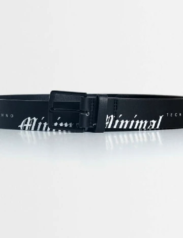 Curea Bershka, negru/alb