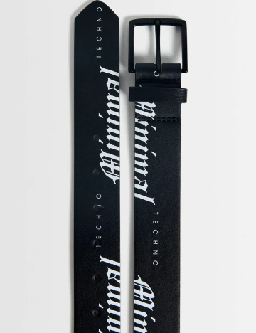 Curea Bershka, negru/alb