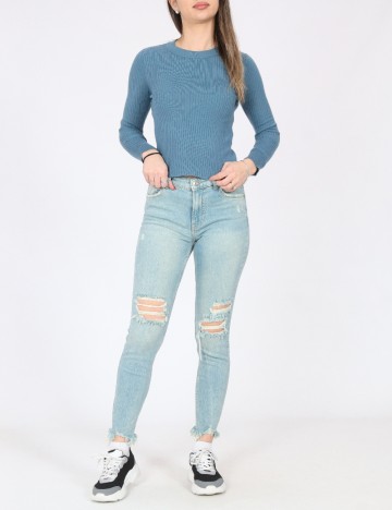 
						Blugi Bershka, albastru