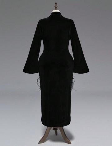 Rochie lunga Romwe Plus Size, negru