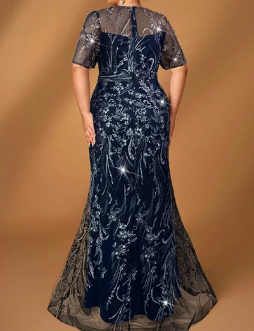 Rochie lunga SHEIN CURVE, bleumarin