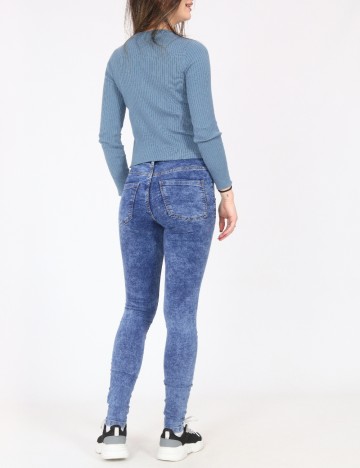 Pantaloni Pull&Bear, albastru