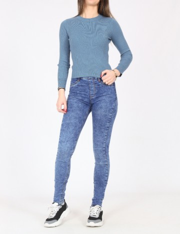 Pantaloni Pull&Bear, albastru