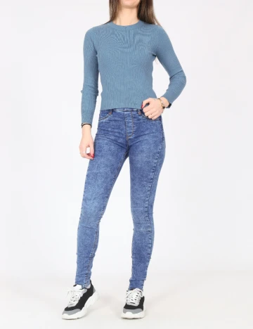 Pantaloni Pull&Bear, albastru