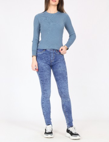 Pantaloni Pull&Bear, albastru