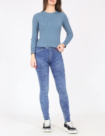 Pantaloni Pull&Bear, albastru