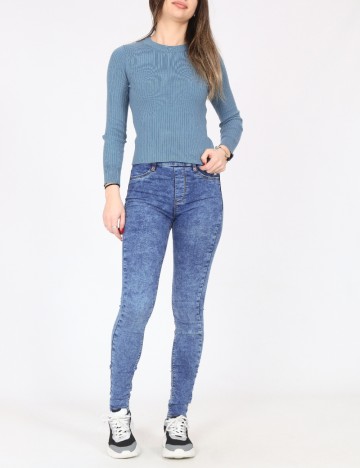 
						Pantaloni Pull&Bear, albastru