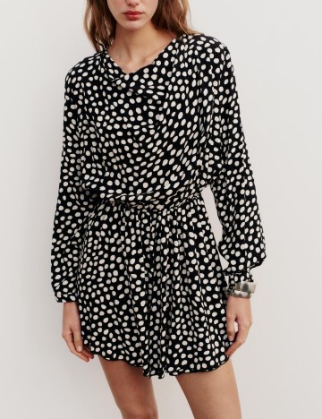Rochie scurta Zara, negru/alb