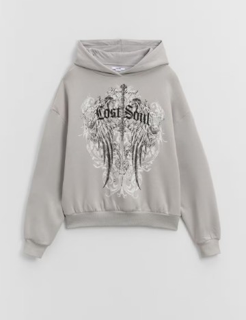 Hanorac Oversize House Brand, gri