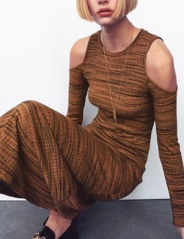 Rochie medie Zara, maro