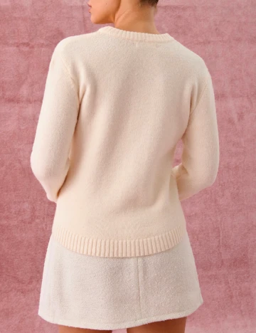 Pulover Sinsay, crem