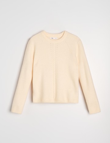 Pulover Sinsay, crem