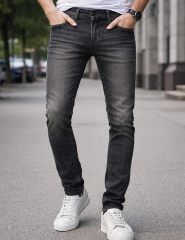 
						Blugi Zara, gri inchis