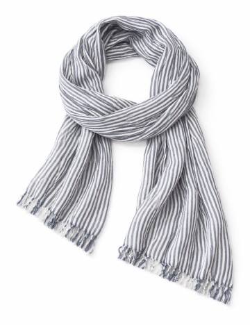 
						Esarfa Bershka, alb/albastru