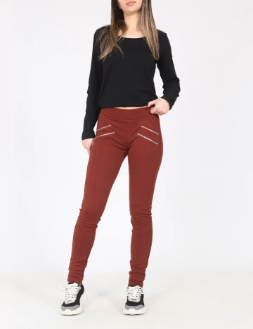 Pantaloni Bershka, caramiziu