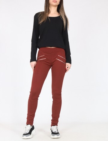 Pantaloni Bershka, caramiziu