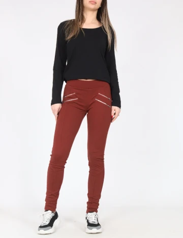 Pantaloni Bershka, caramiziu