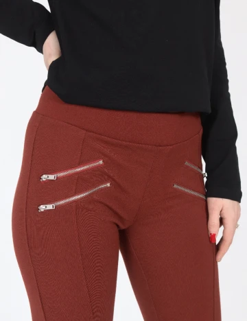Pantaloni Bershka, caramiziu