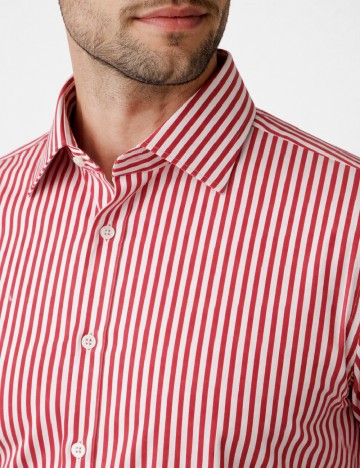 Camasa Zara, rosu/alb