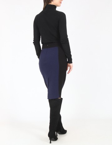 Fusta Zara, negru/bleumarin