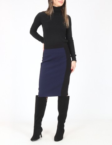 Fusta Zara, negru/bleumarin
