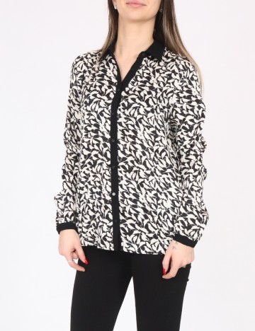 Camasa Zara, negru/alb