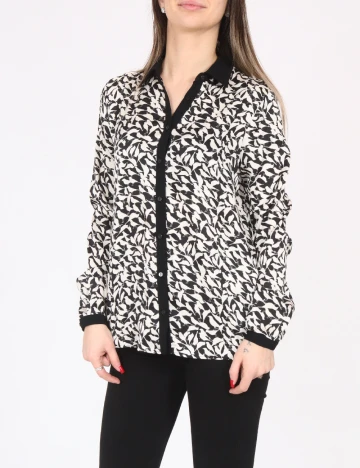 Camasa Zara, negru/alb