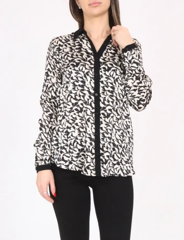 Camasa Zara, negru/alb