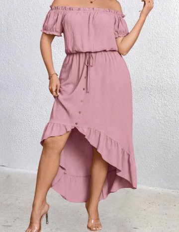 
						Rochie medie SHEIN CURVE, roz