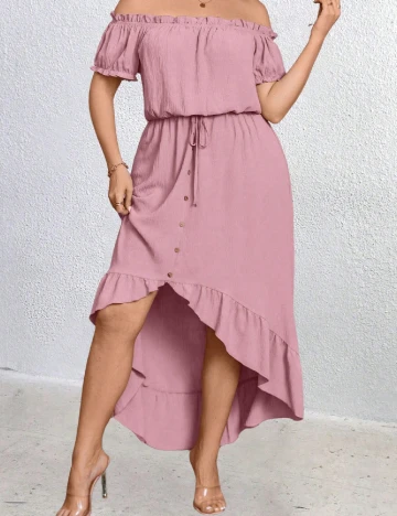 Rochie medie SHEIN CURVE, roz